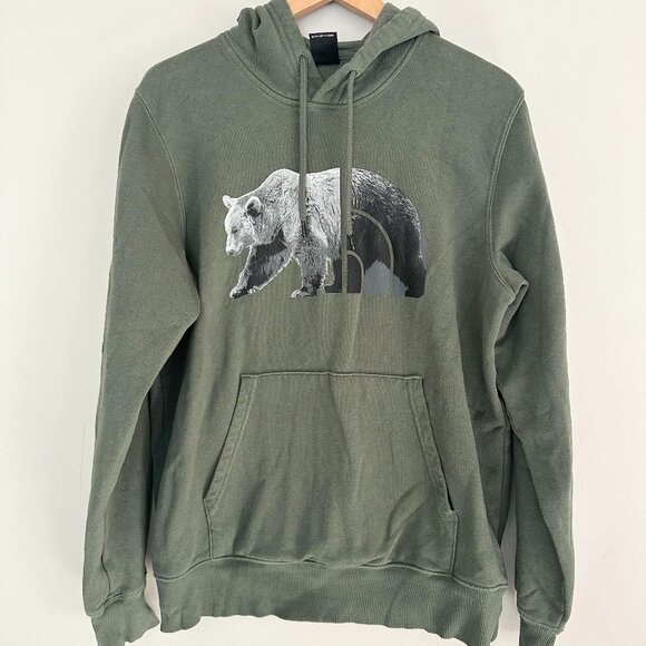 The North Face Bear Pullover Sweatshirt Hooded Track Jacket - Medium - Picture 3 of 6